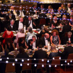Aerial view of guests seated for the Board of Benefactors' Festum dinner