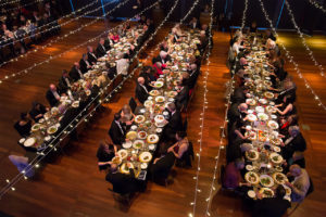 Aerial view of the tables at Board of Benefactors' Festum dinner