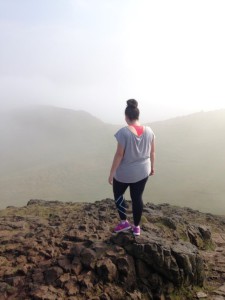 Climbing through the clouds on Arthur’s Seat, Edinburgh’s volcano