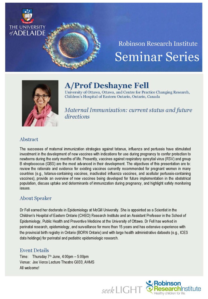 RRI Seminar Flyer - A Prof Deshayne Fell